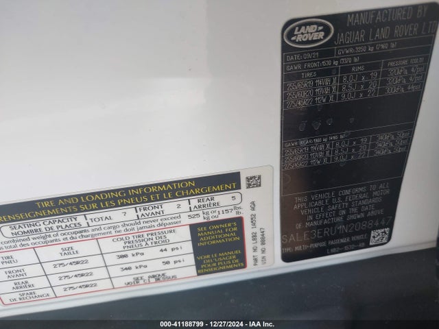 SALE3ERU1N2088447 Land Rover Defender 110 X-dynamic Hse