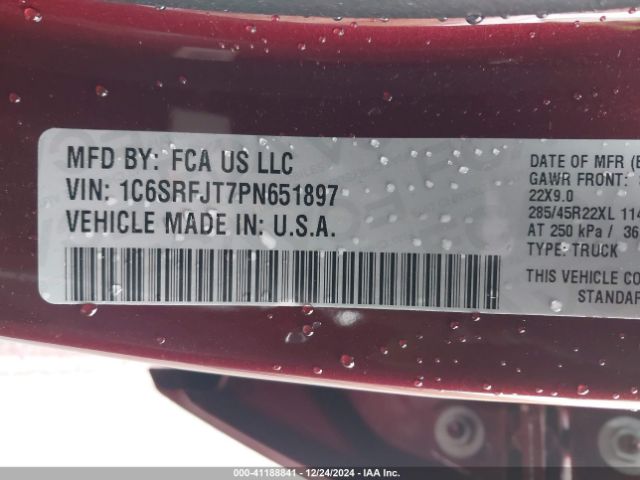 1C6SRFJT7PN651897 RAM 1500