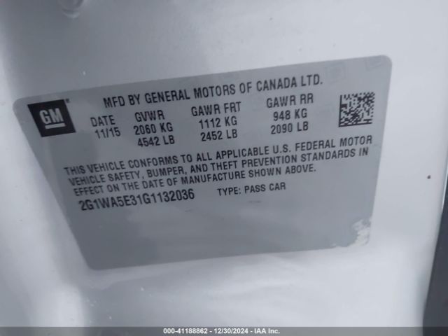 2G1WA5E31G1132036 Chevrolet Impala Limited Ls