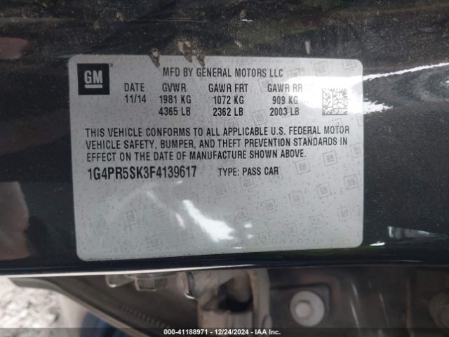 1G4PR5SK3F4139617 Buick Verano Convenience Group