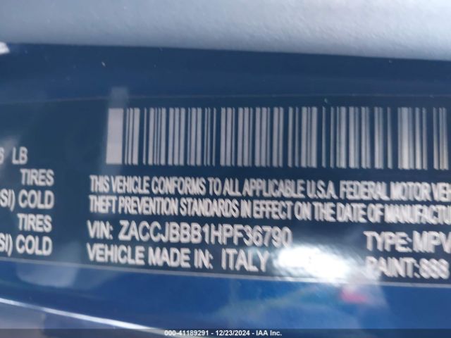 ZACCJBBB1HPF36790 Jeep Renegade Latitude 4x4