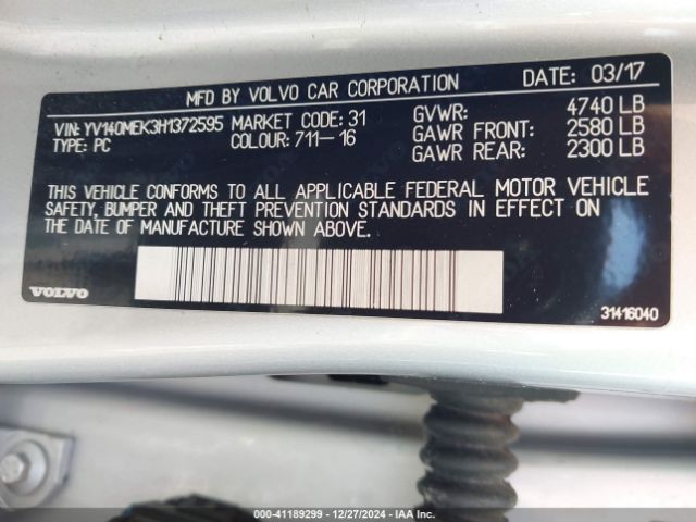 YV140MEK3H1372595 Volvo V60 T5 Premier