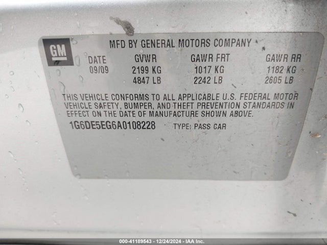 2010 CADILLAC CTS 1G6DE5EG6A0108228 Photo 8
