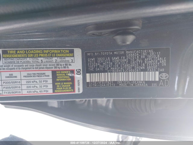 Toyota COROLLA LE 2018 2T1BURHE9JC966081 Image 9