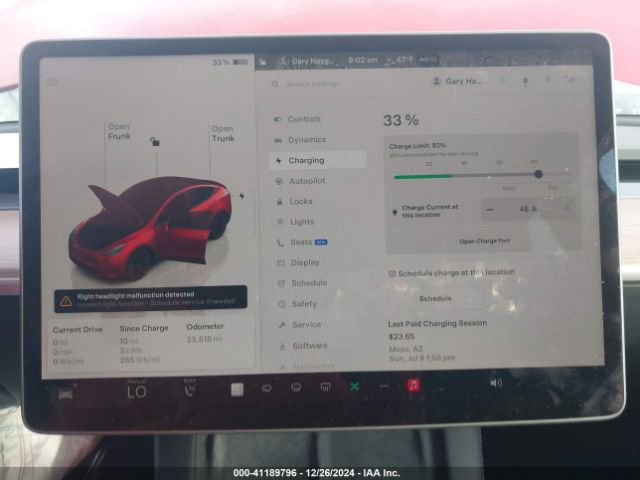 7SAYGDEE1PF812917 Tesla Model Y Awd/long Range Dual Motor All-wheel Drive