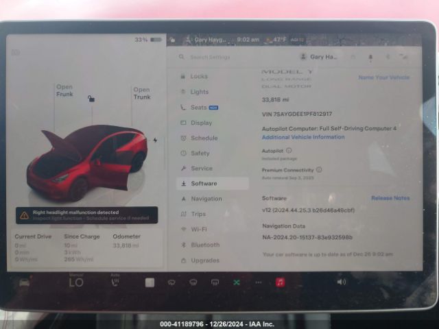 7SAYGDEE1PF812917 Tesla Model Y Awd/long Range Dual Motor All-wheel Drive