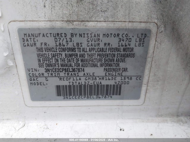Nissan Versa Note Sv 2014 3N1CE2CP8EL367874 Image 9