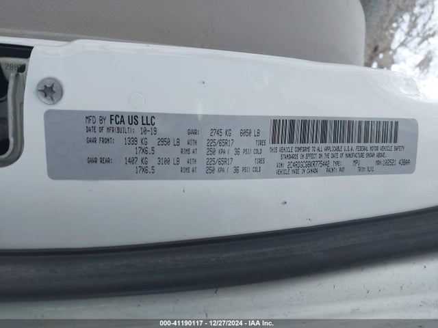 Dodge Grand Caravan Sxt 2019 2C4RDGCG6KR775442 Image 9