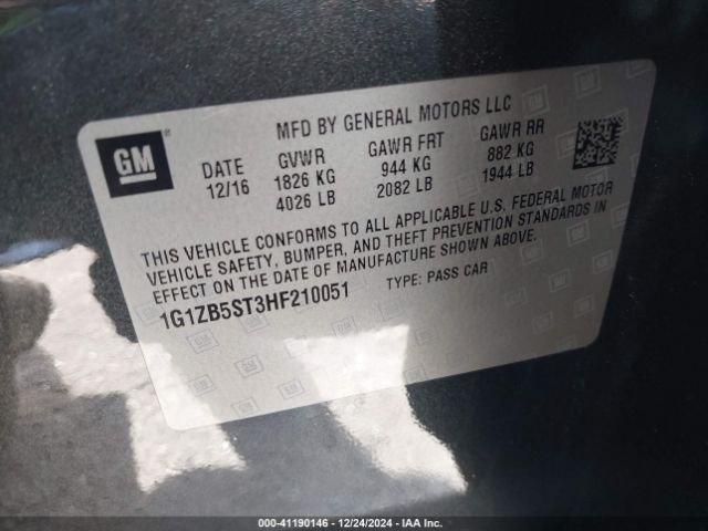 1G1ZB5ST3HF210051 Chevrolet MALIBU LS