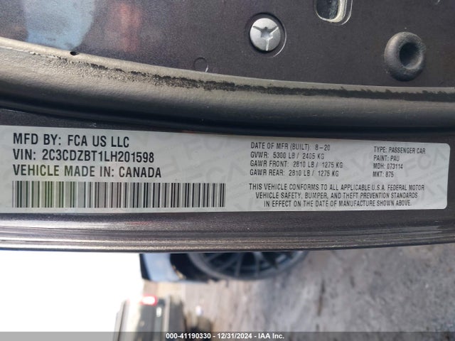Dodge Challenger R/t 2020 2C3CDZBT1LH201598 Image 9