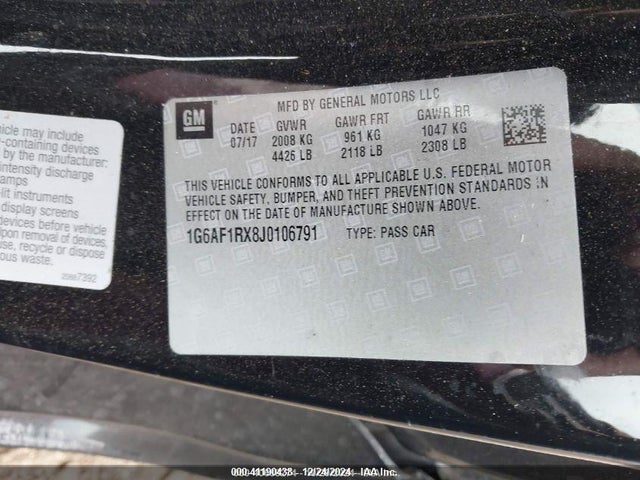 2018 CADILLAC ATS 1G6AF1RX8J0106791 Photo 8