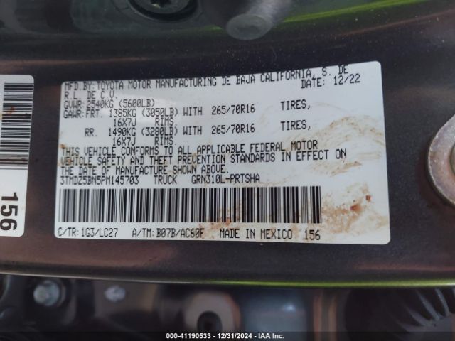 3TMDZ5BN5PM145703 Toyota Tacoma Trd Off Road