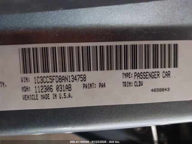 2010 CHRYSLER SEBRING 1C3CC5FD8AN134758 Photo 8