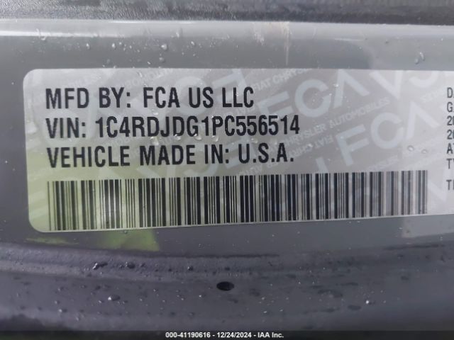 1C4RDJDG1PC556514 Dodge Durango Gt Launch Edition  Awd