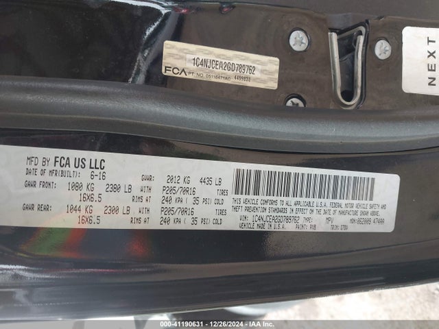 Jeep Compass Latitude 2016 1C4NJCEA2GD789762 Image 9