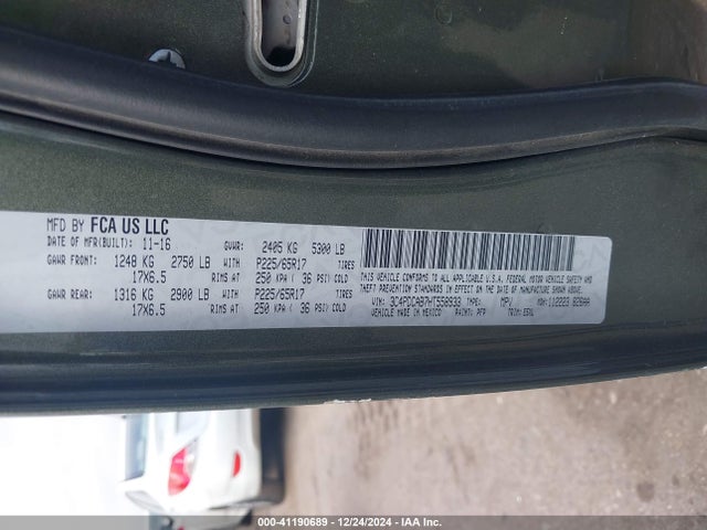 Dodge JOURNEY SE 2017 3C4PDCAB7HT558933 Image 9