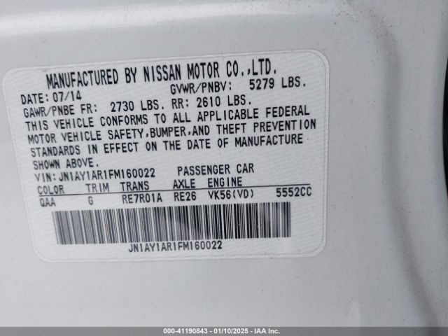 JN1AY1AR1FM160022 Infiniti Q70 5.6x