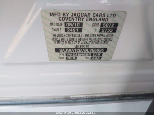 2011 JAGUAR XJ SAJWA1CB7BLV06096 Photo 8