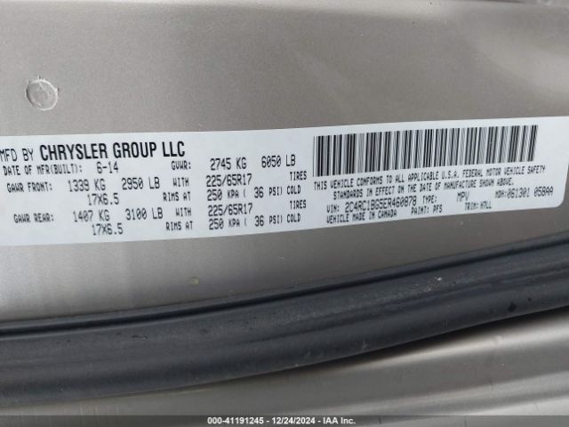 2014 CHRYSLER TOWN & COUNTRY 2C4RC1BG5ER460878 Photo 8