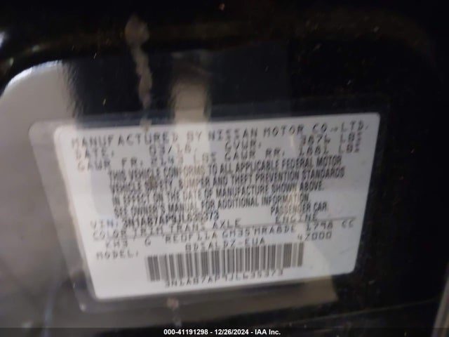 Nissan SENTRA SV 2018 3N1AB7AP9JL635373 Image 9