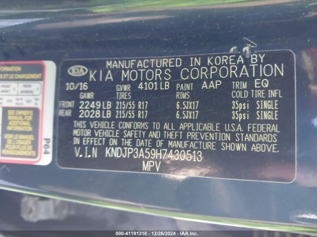 KNDJP3A59H7430513 KIA SOUL +