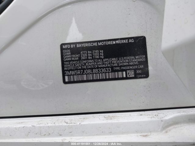 3MW5R7J08L8B33633 BMW 330i Xdrive