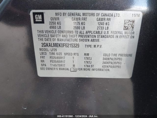 2GKALMEK0F6215329 GMC Terrain Sle-1
