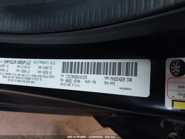 Chrysler 200 LX 2014 1C3CCBAG0EN101372 Image 9