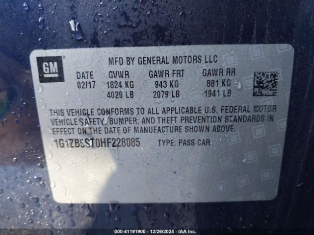 1G1ZB5ST0HF228085 Chevrolet MALIBU LS