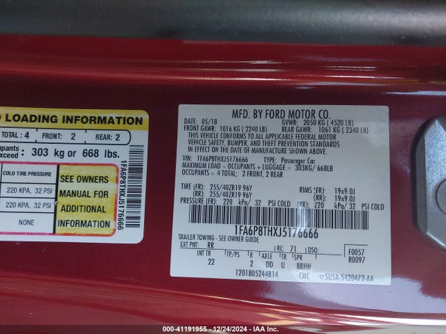 Ford Mustang Ecoboost 2018 1FA6P8THXJ5176666 Image 9