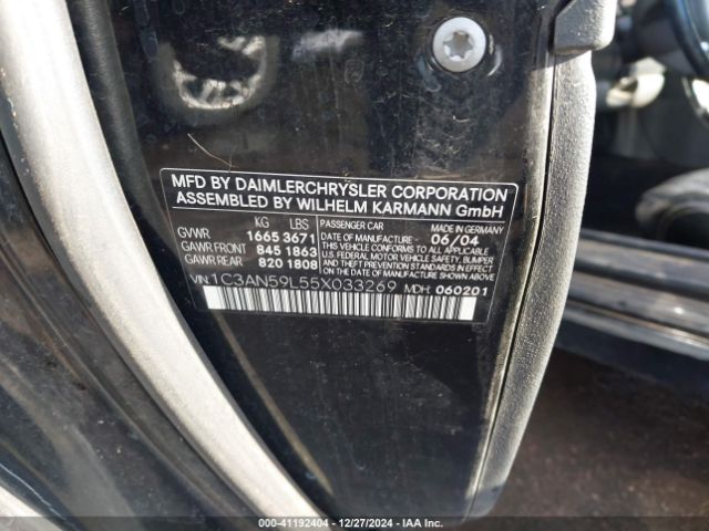 2005 CHRYSLER CROSSFIRE 1C3AN59L55X033269 Photo 8