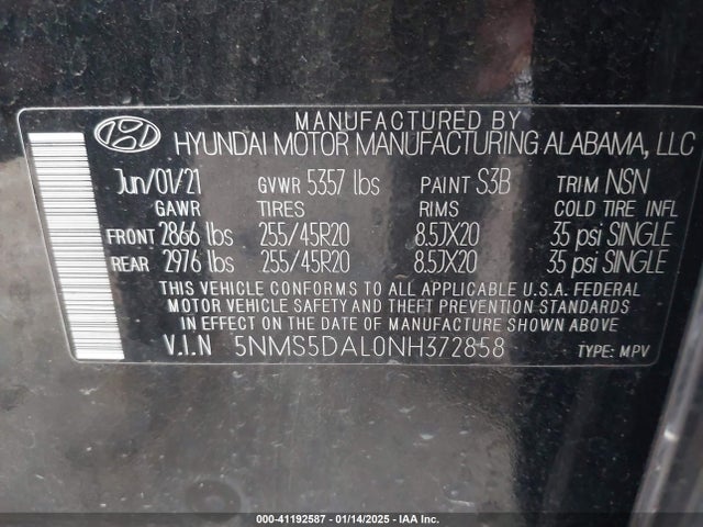 Hyundai Santa Fe Calligraphy 2022 5NMS5DAL0NH372858 Image 9