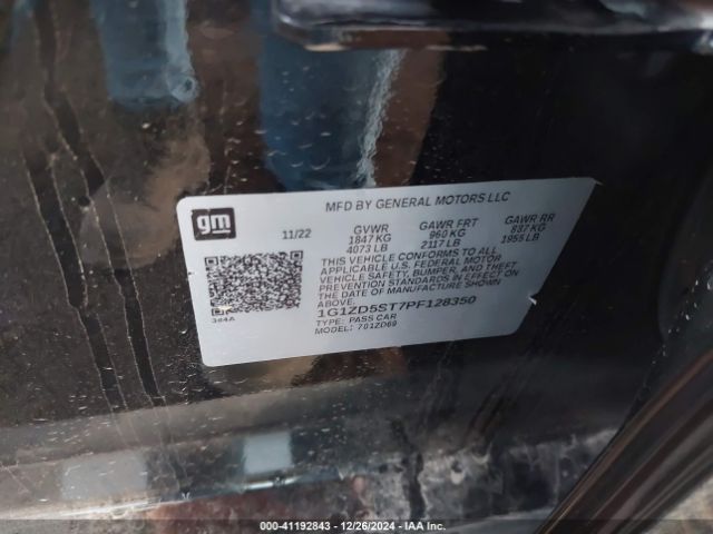 1G1ZD5ST7PF128350 Chevrolet Malibu Fwd 1lt