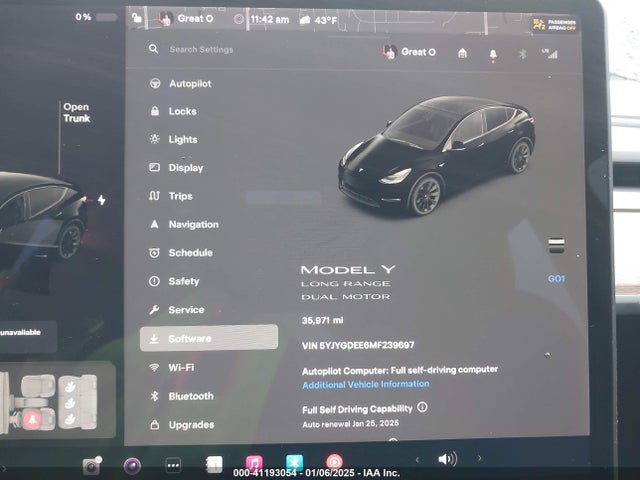 2021 TESLA MODEL Y 5YJYGDEE6MF239697 Photo 6