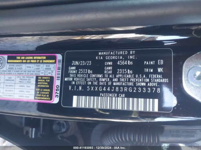 5XXG44J83RG233378 KIA K5 Gt