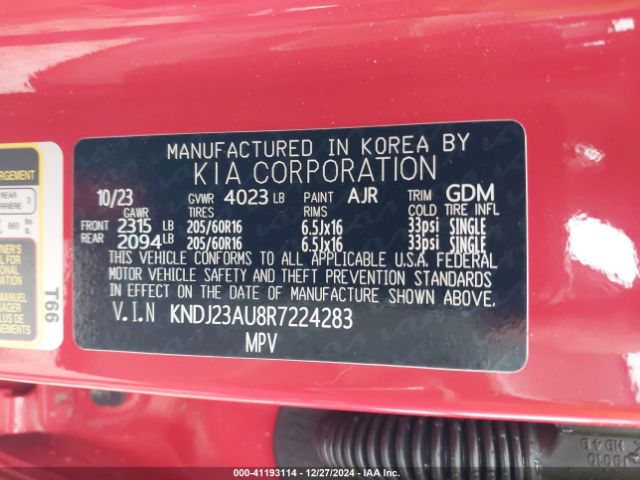 KNDJ23AU8R7224283 KIA SOUL LX