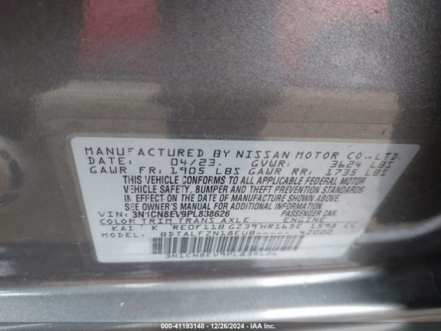 3N1CN8EV9PL838626 Nissan Versa 1.6 Sv Xtronic Cvt