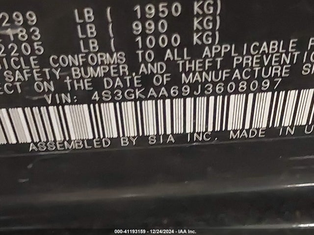 Subaru Impreza 2.0i 2018 4S3GKAA69J3608097 Image 9