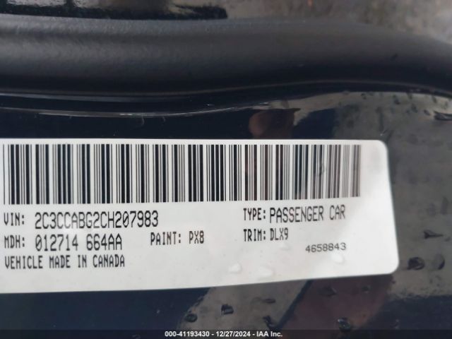 2012 CHRYSLER 300 2C3CCABG2CH207983 Photo 8