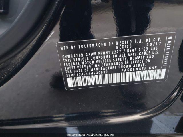 3VWL17AJ4JM230839 Volkswagen Jetta 1.8t Sel