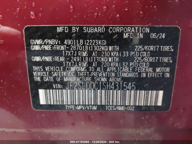 JF2SLDDC1SH431545 Subaru Forester Premium