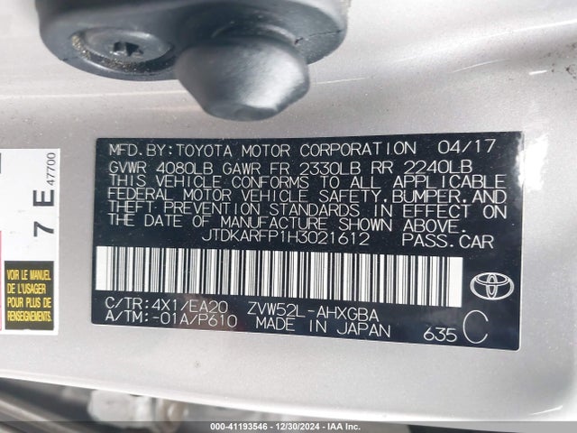 JTDKARFP1H3021612 Toyota Prius Prime Advanced