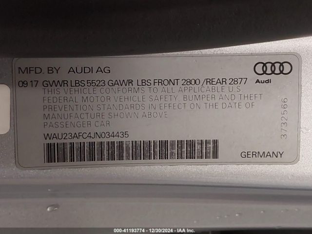 2018 AUDI A7 WAU23AFC4JN034435 Photo 8