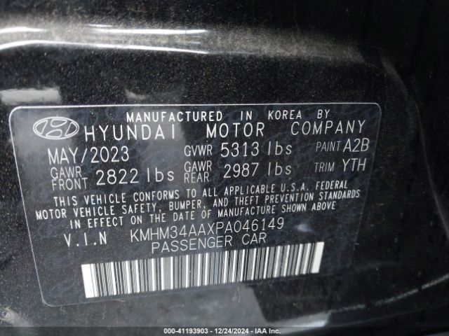 KMHM34AAXPA046149 Hyundai Ioniq 6 Sel