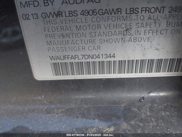2013 AUDI A4 WAUFFAFL7DN041344 Photo 8