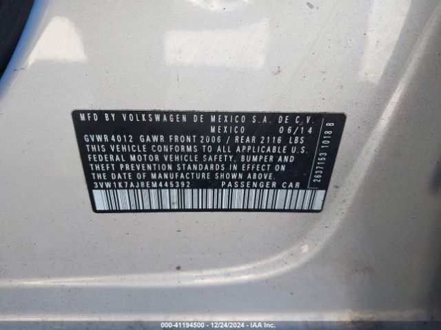 3VW1K7AJ8EM445392 Volkswagen Jetta 2.0l S