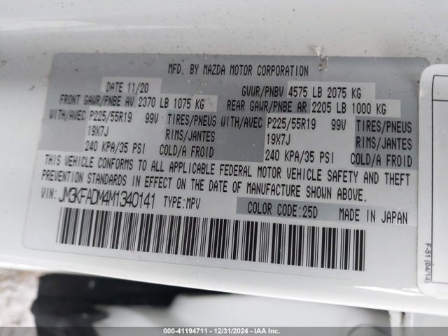 JM3KFADM4M1340141 Mazda Cx-5 Grand Touring