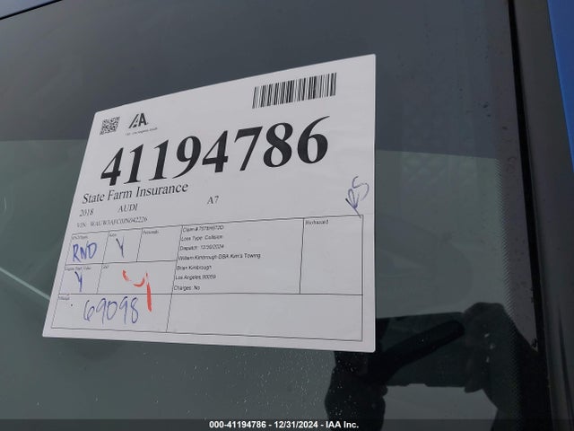 WAUW3AFC0JN042226 Audi A7 3.0t Premium Plus