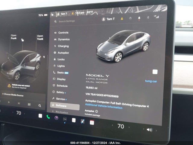 2023 TESLA MODEL Y 7SAYGDEE4PF926989 Photo 6