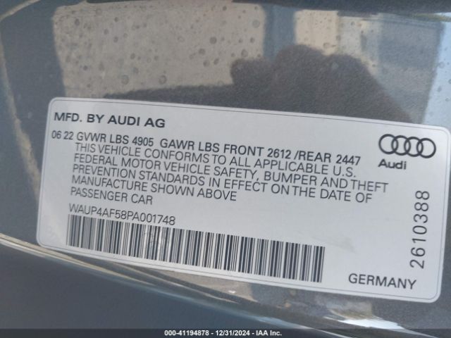 2023 AUDI S5 WAUP4AF58PA001748 Photo 8